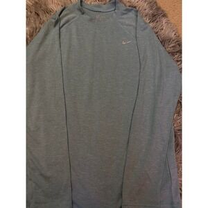 Nike Dri-Fit Men's M Long Sleeve Training Shirt Light Blue Heather Athletic